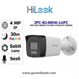 HILOOK IPC-B140HA-LUFC 4mp Gece Renkli ve Sesli ip Bullet Kamera HILOOK IPC-B140HA-LUFC 4mp Gece Renkli ve Sesli ip Bullet Kamera